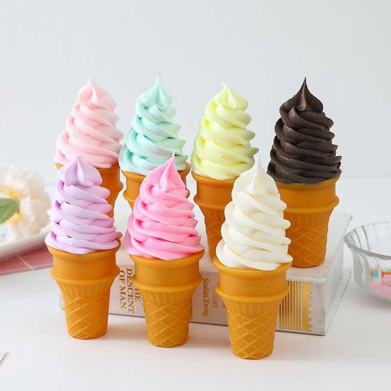 Photography Of Food - จําลองไอศกรีมกรอบรุ่นประดิษฐ์อาหารปลอมอาหารขนมหวานไอศกรีมกรวยการถ่ายภาพตกแต่ง Props