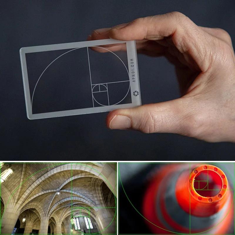 Photography Golden Ratio - ไม้บรรทัดวัดสัดส่วนทองคำสำหรับการถ่ายภาพ คู่มือการจัดองค์ประกอบภาพแบบฟีโบนัชชี สำหรับการวาดภาพ การจัดกรอบภาพ และการออกแบบ
