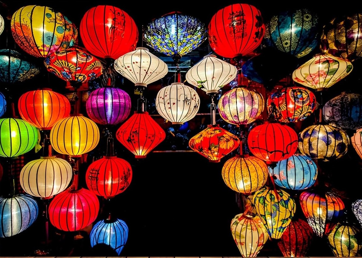 โคมไฟที่มีสีสันเวียดนามเทศกาลป - Photography Vietnam บทวิจารณ์และราคา