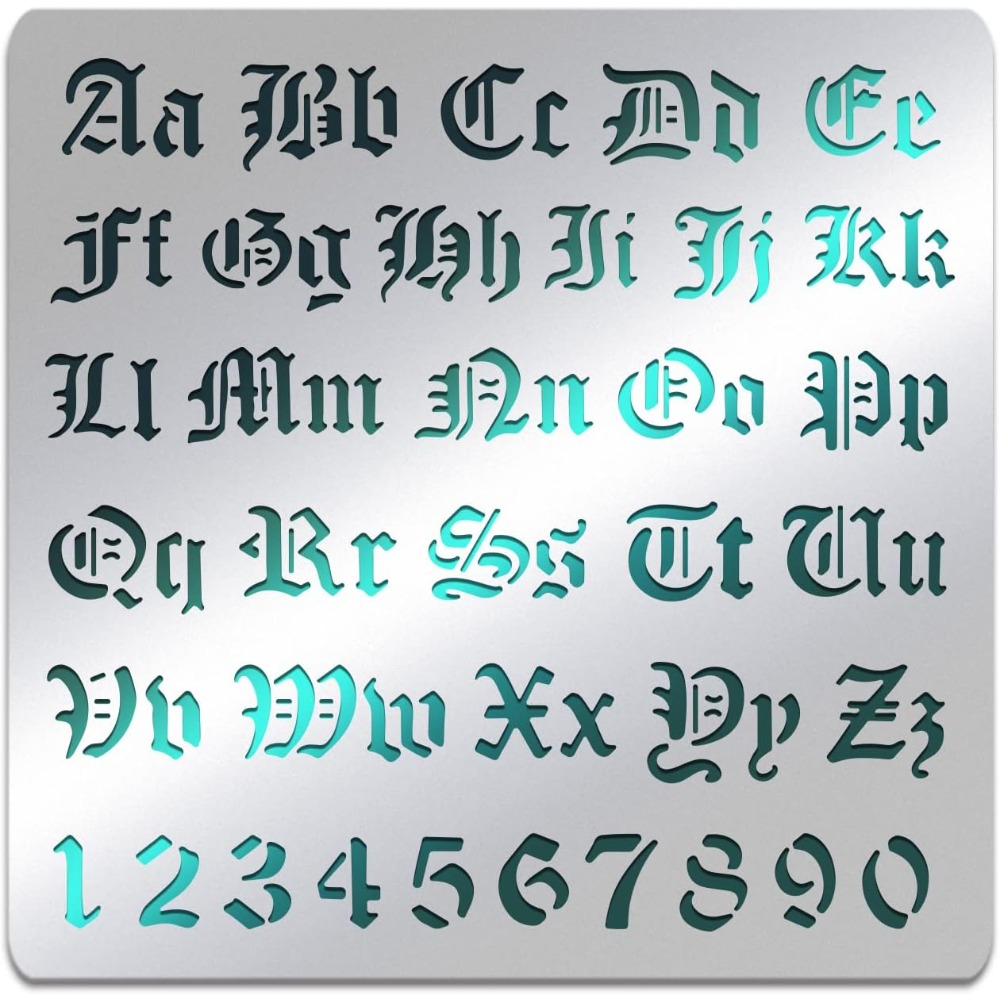 แผ่นโลหะด้านลายฉลุแม่พิมพ์ลายฉ - Photography Font บทวิจารณ์และราคา