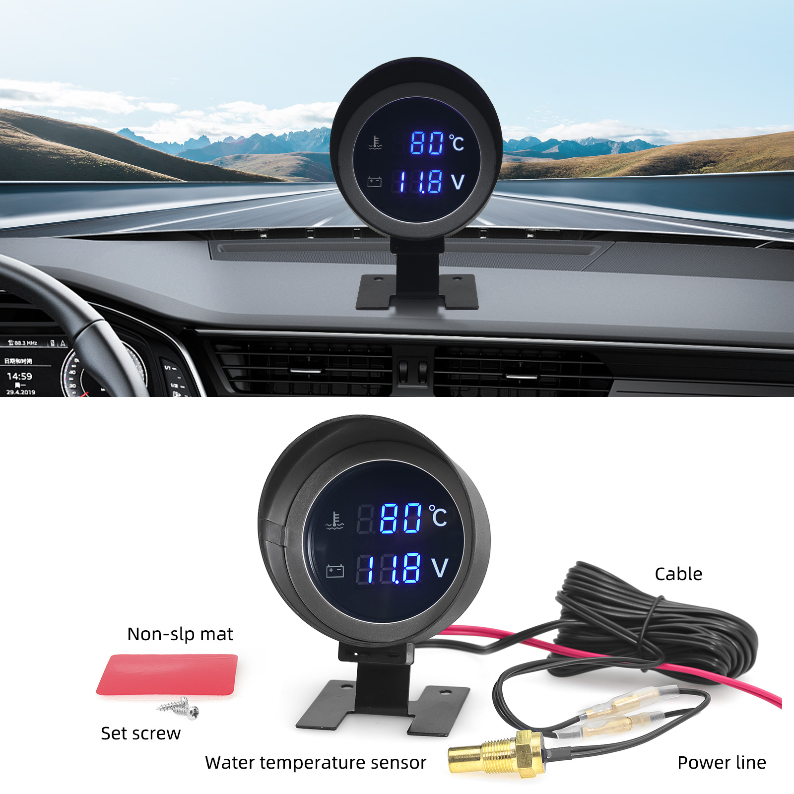 AD รอบ LED รถดิจิตอลเครื่องวัด - Light Meter Incident บทวิจารณ์และราคา